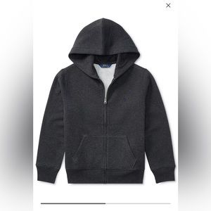 Polo Ralph Lauren Big Boys Long Sleeve Full Zip Hoodie Avery Heather Size L